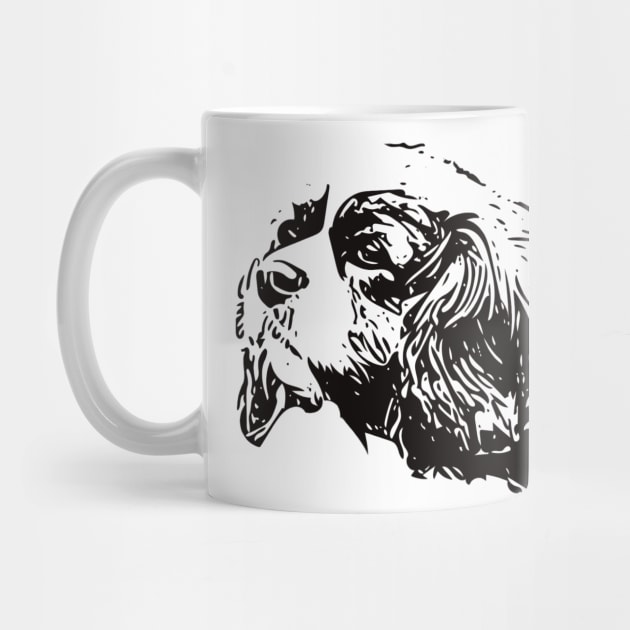 Cavalier King Charles Spaniel Face Design - A Cav Christmas Gift by DoggyStyles